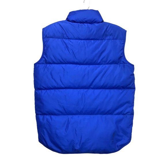 VTG Womens Blue Down Puffer Vest Size M Snap Front Nylon Wind Proof - Picture 2 of 13